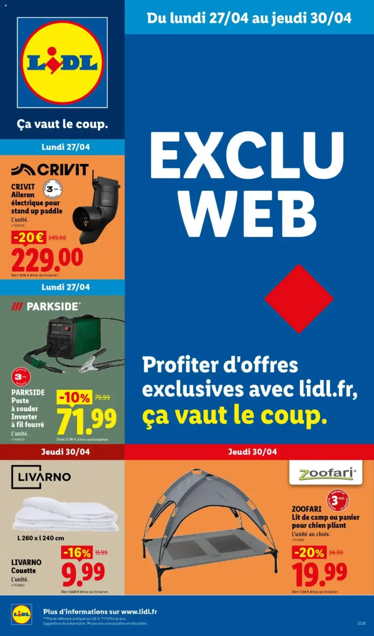 Catalogue LIDL du 27/04/2026