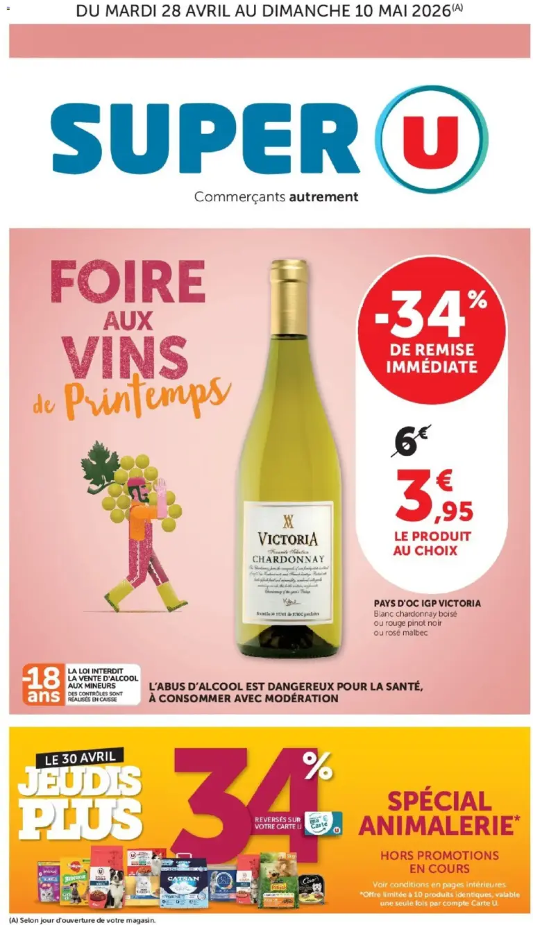 Super U Les prix bas de la semaine à partir du 28/04/2026