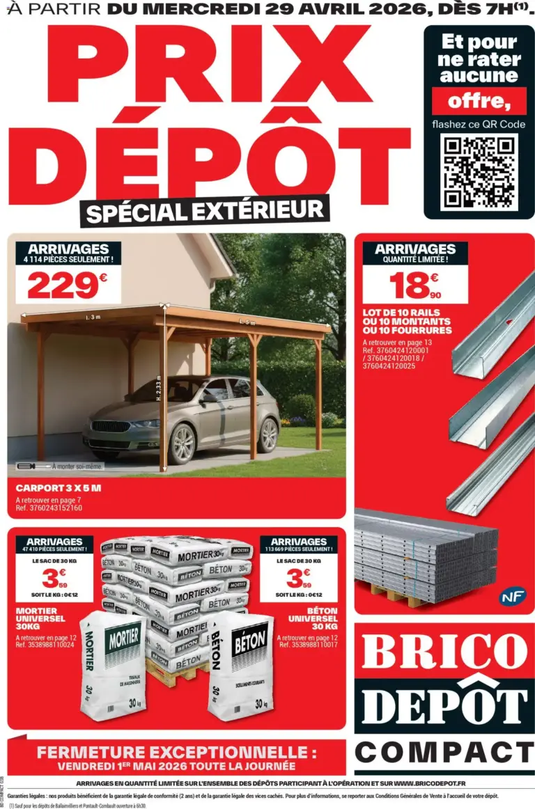 Brico Dépôt catalogue à partir du 29/04/2026