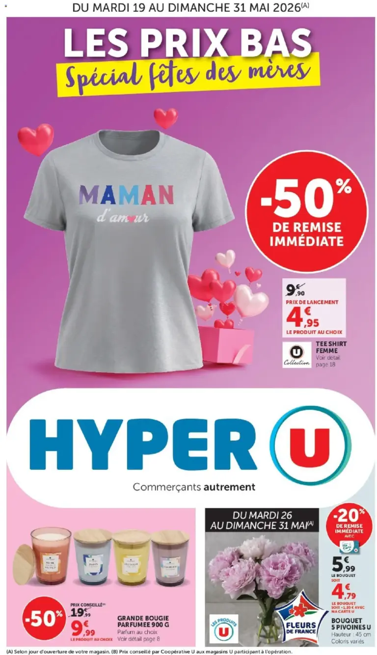 Hyper U Fête des Mères ! à partir du 19/05/2026