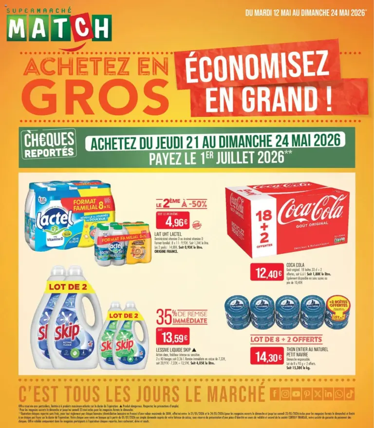 Match Supermarché Achetez en gros économisez en grand à partir du 12/05/2026