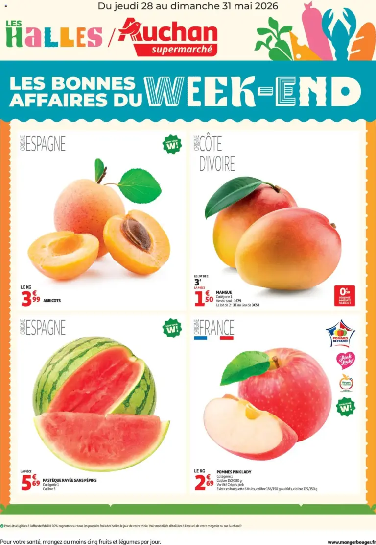 Auchan les bons plans du week end dans votre super à partir du 28/05/2026