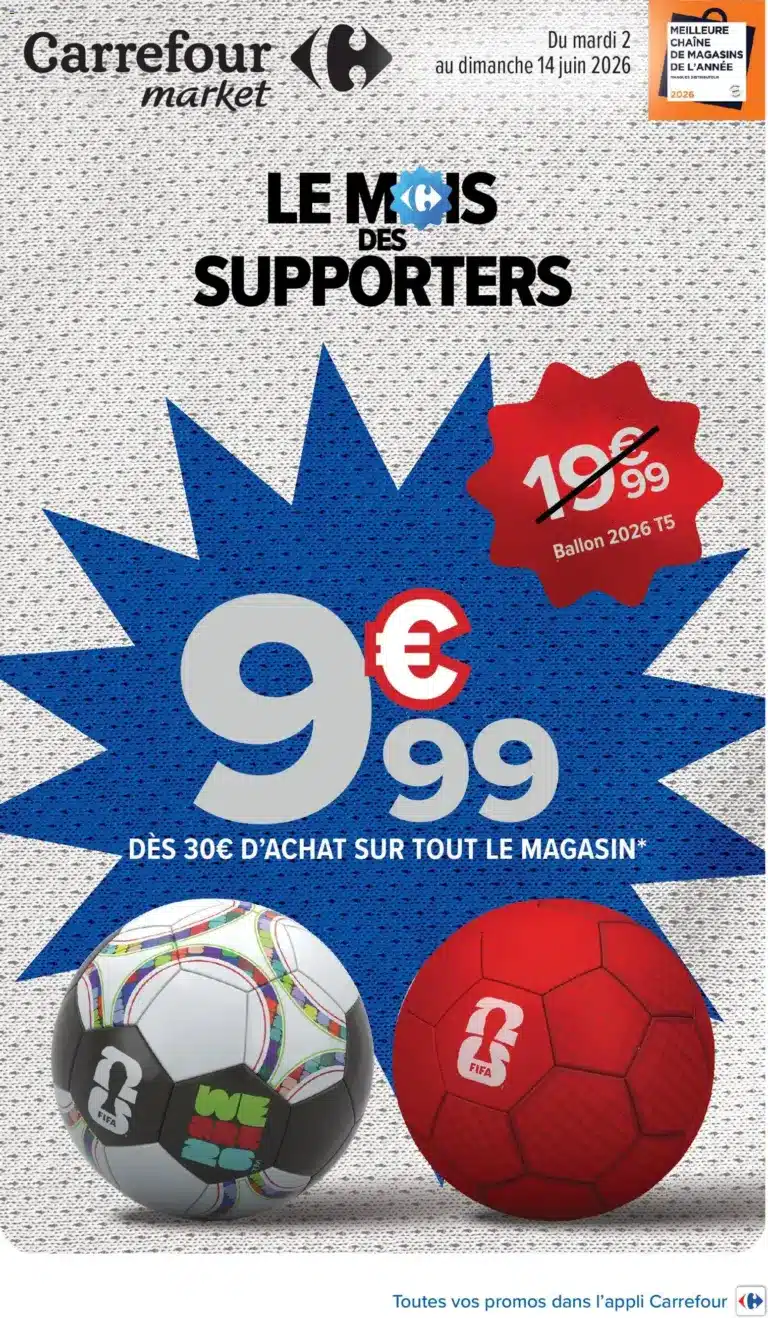 Carrefour Market Le mois des supporters à partir du 02/06/2026