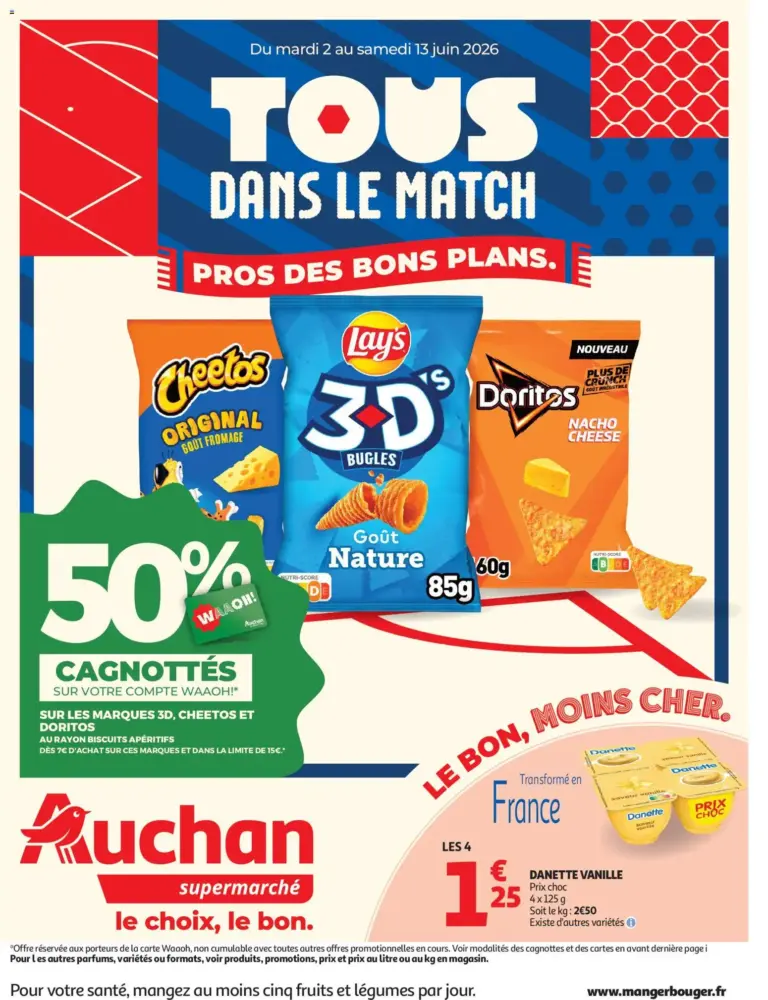 Auchan Produits laitiers supers à partir du 02/06/2026