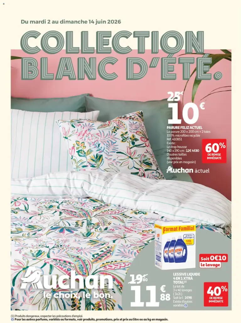 Auchan Linge de maison & déco à partir du 02/06/2026