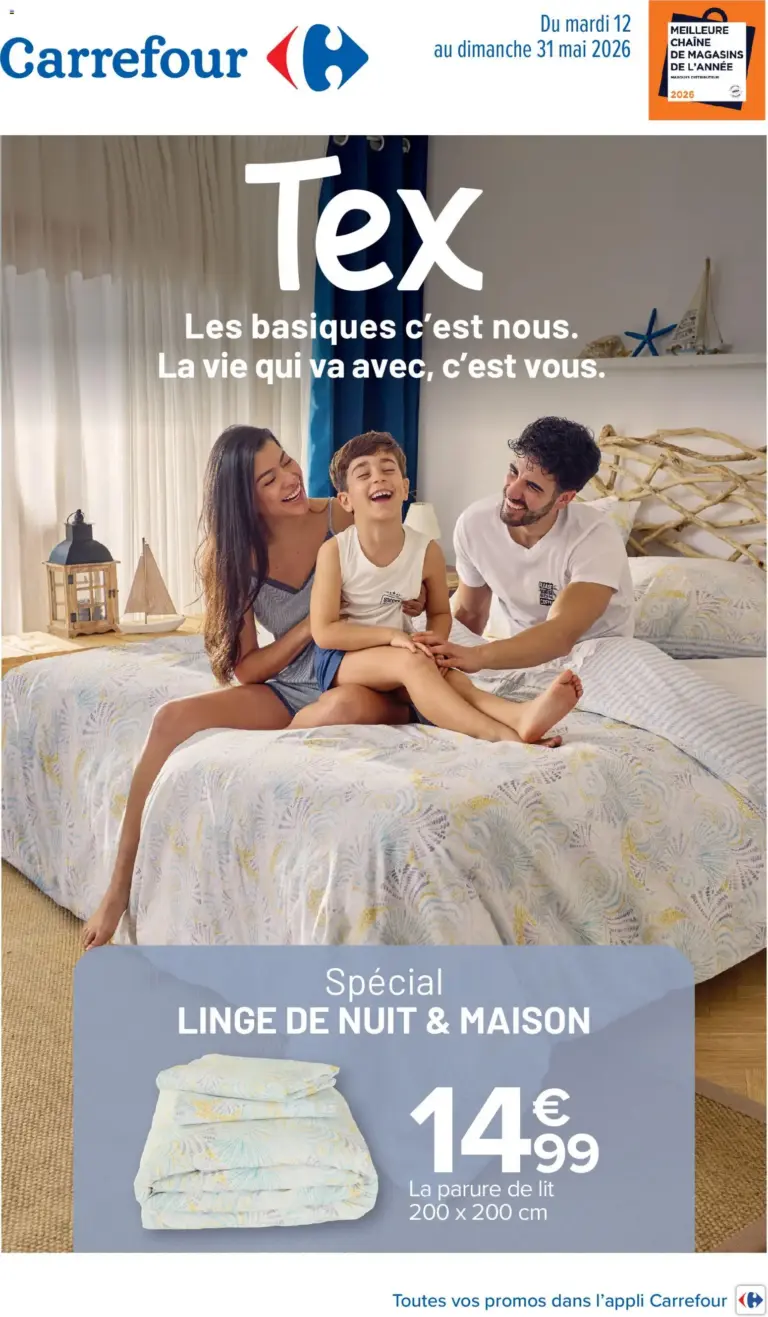 Carrefour Special linge de nuit & maison à partir du 12/05/2026