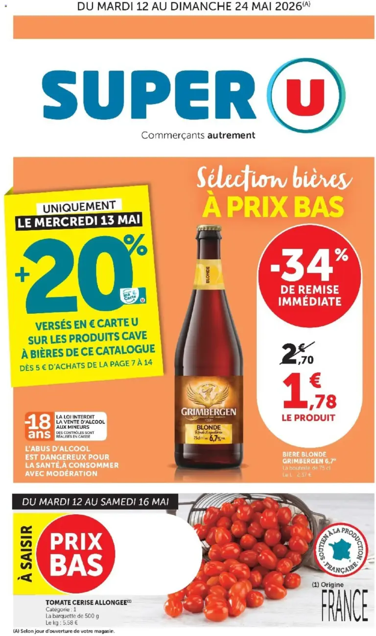 Super U Les prix bas dans votre magasin à partir du 12/05/2026