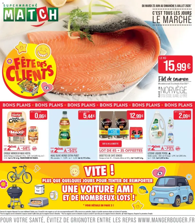 Match Supermarché fête des clients à partir du 23/06/2026
