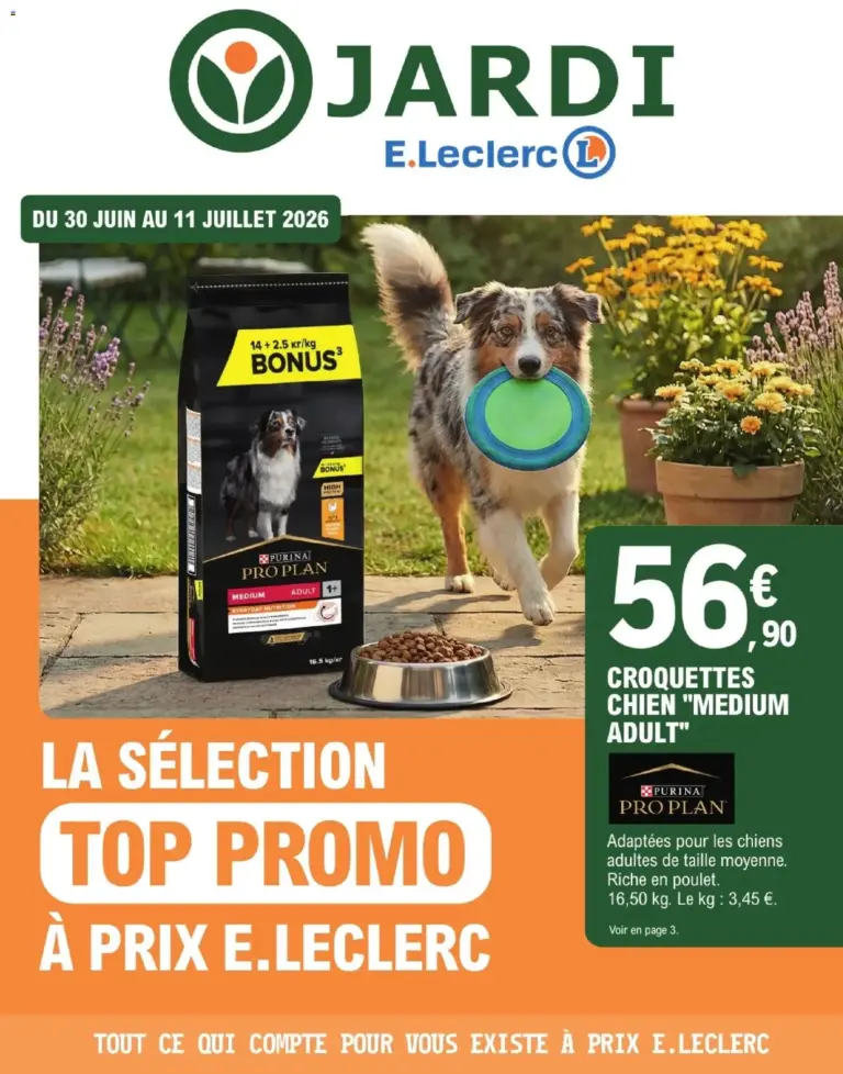 Brico E.Leclerc Jardi Trafic animalerie 6 à partir du 30/06/2026