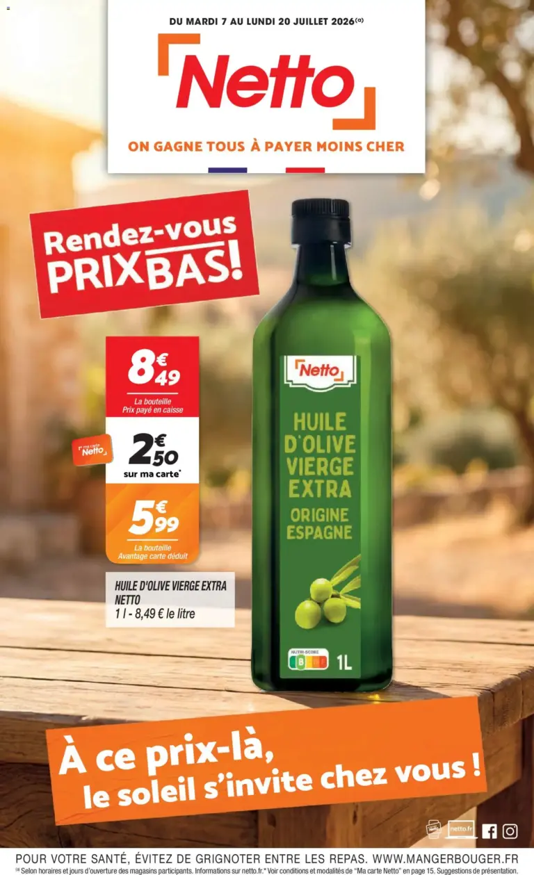 Netto Rendez vous prix bas à partir du 07/07/2026