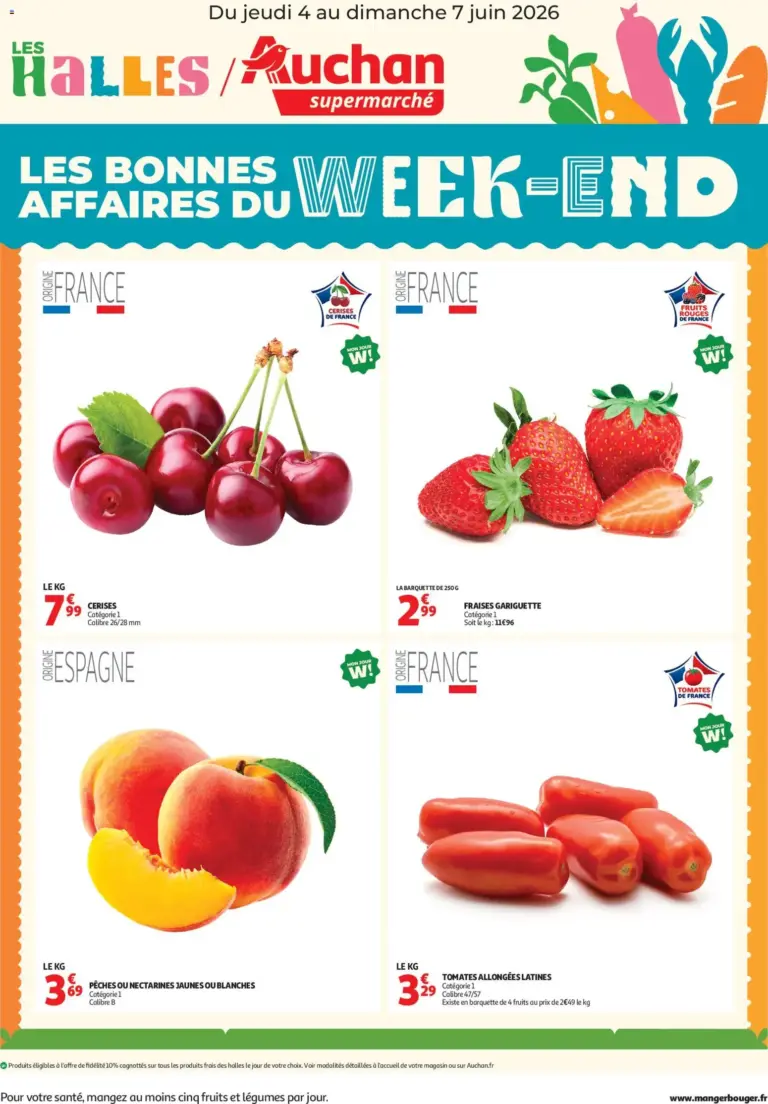 Auchan les bons plans du week end dans votre super à partir du 04/06/2026