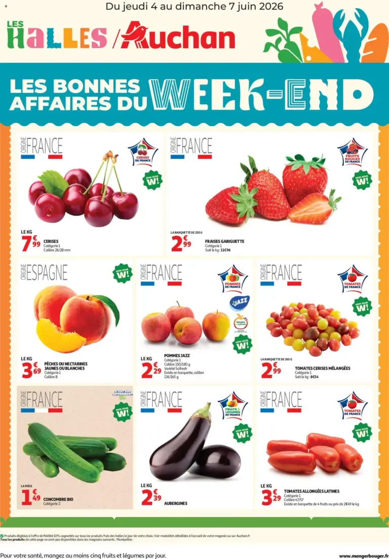 Auchan les bons plans du week end dans votre hyper à partir du 04/06/2026