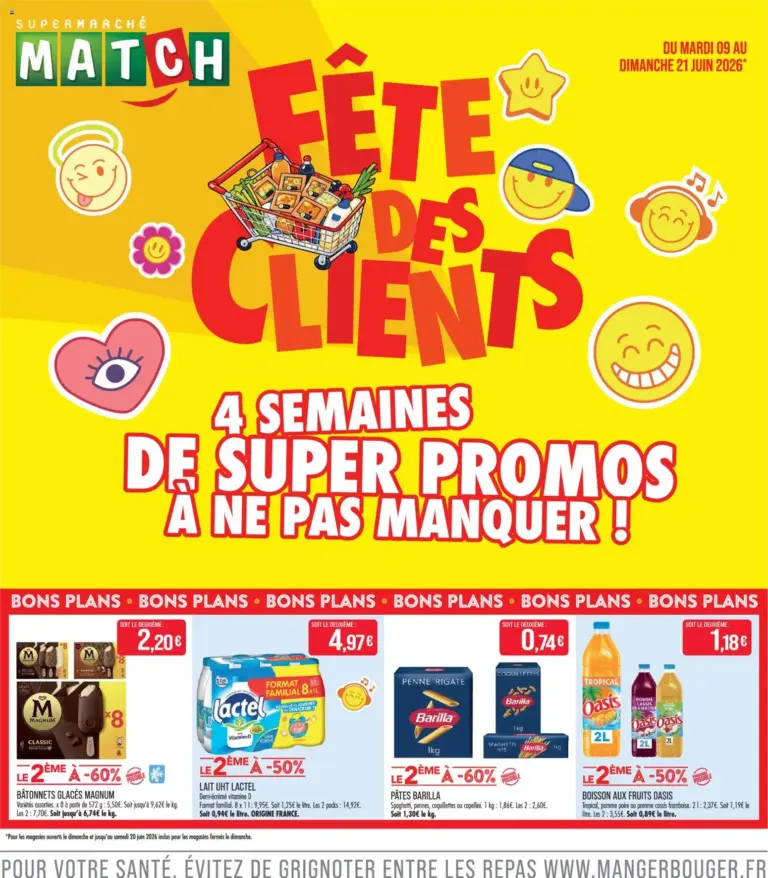 Match Supermarché Fête des clients à partir du 09/06/2026