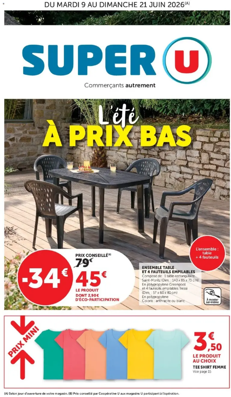 Super U L'été à prix bas à partir du 09/06/2026