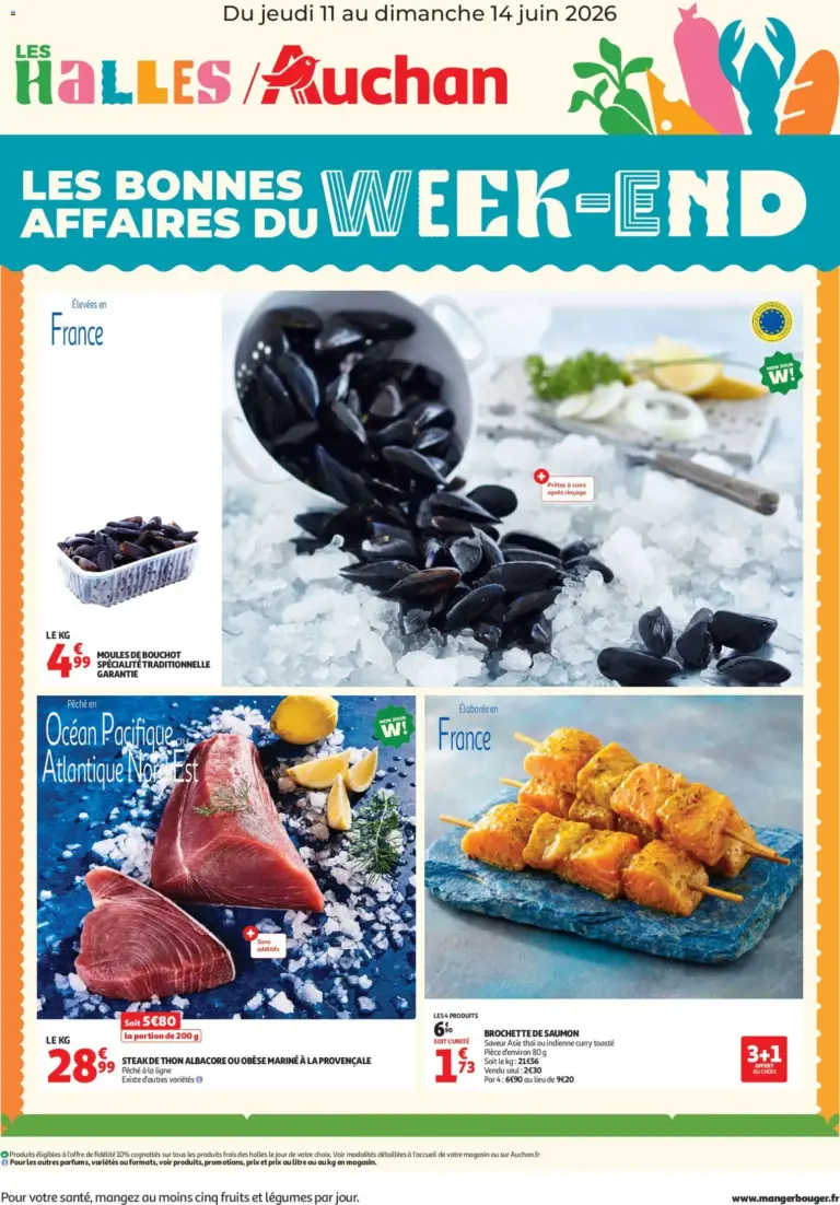 Auchan les bons plans du week end dans votre hyper à partir du 11/06/2026