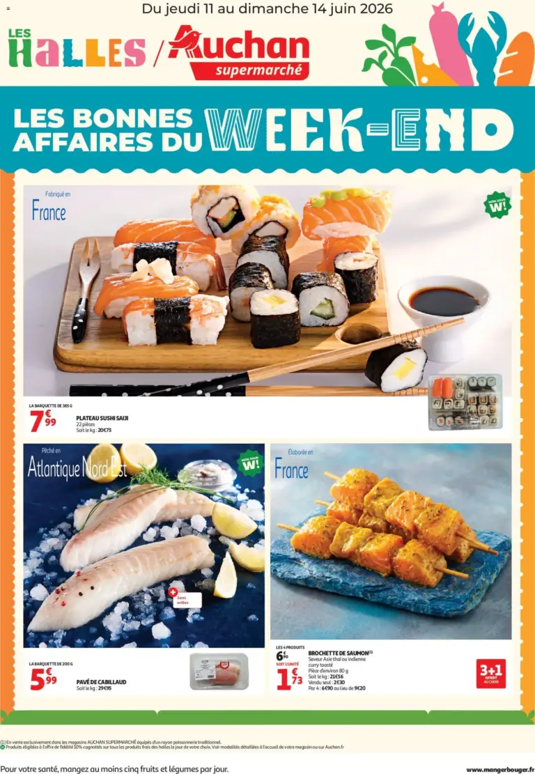Auchan les bons plans du week end dans votre super à partir du 11/06/2026