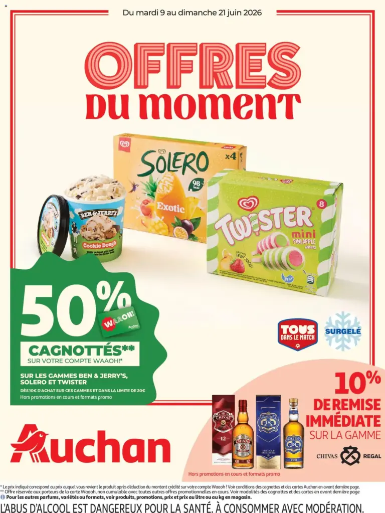 Auchan Alcools & barbecue hypers à partir du 09/06/2026