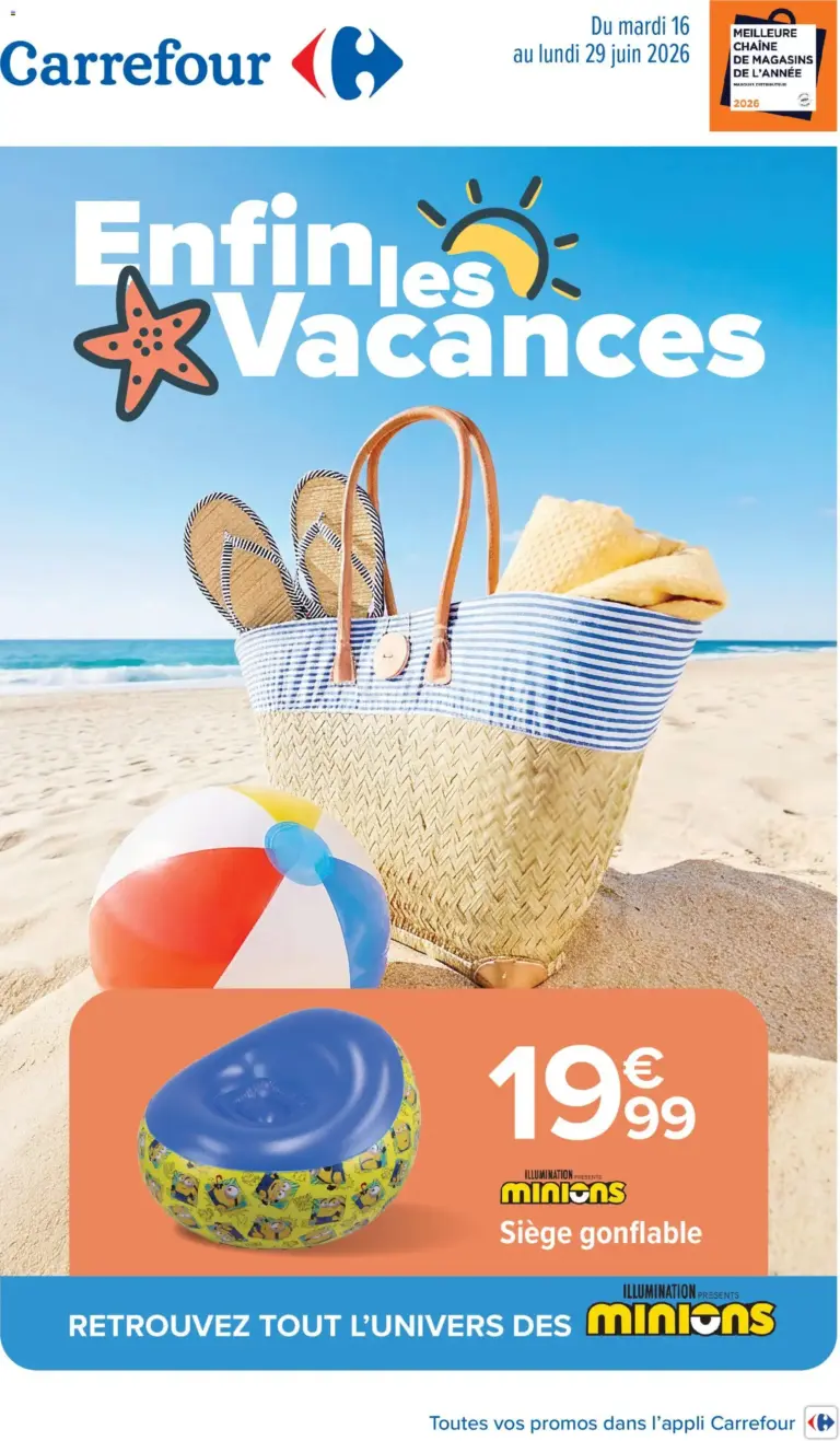 Carrefour Enfin les vacances à partir du 16/06/2026