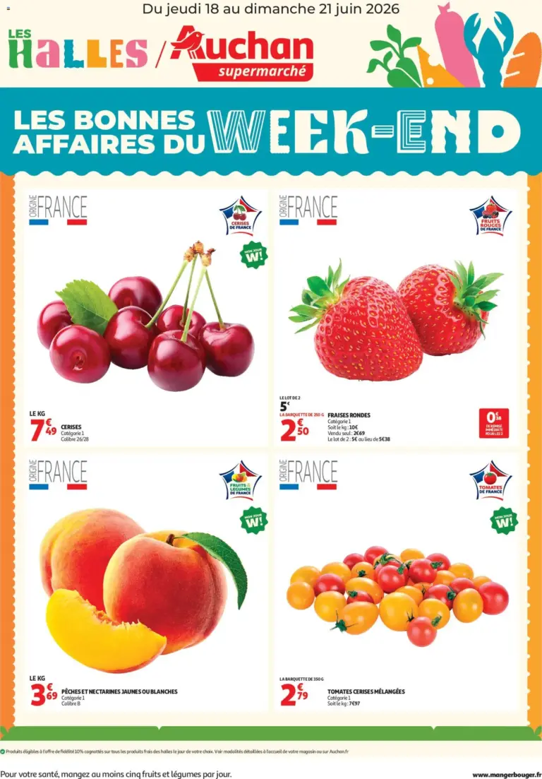 Auchan les bons plans du week end dans votre super à partir du 18/06/2026