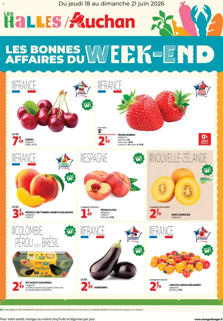 Auchan les bons plans du week end dans votre hyper à partir du 18/06/2026