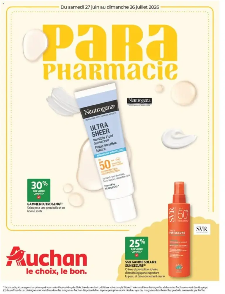 Auchan Parapharmacie, beauté à partir du 27/06/2026