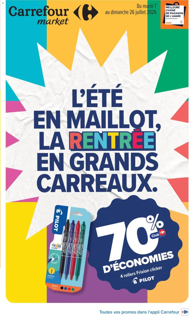 Carrefour Market Rentree des classes à partir du 07/07/2026