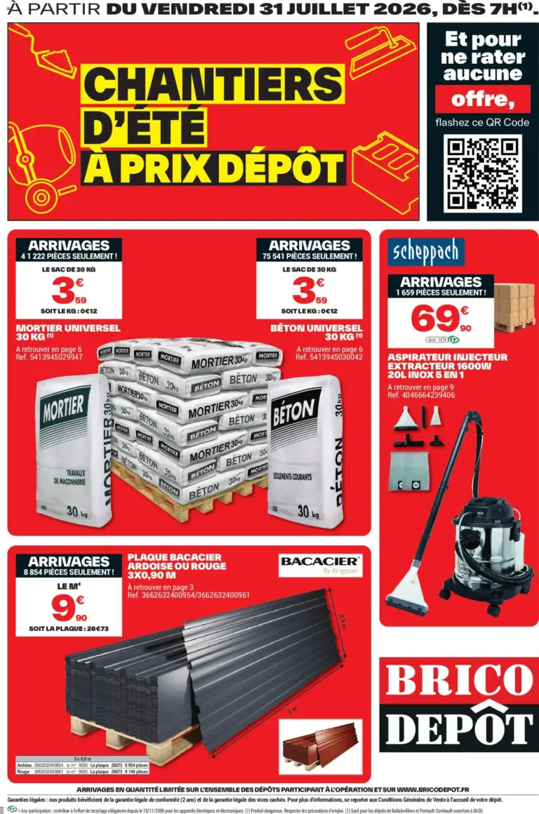 Brico Dépôt catalogue à partir du 31/07/2026