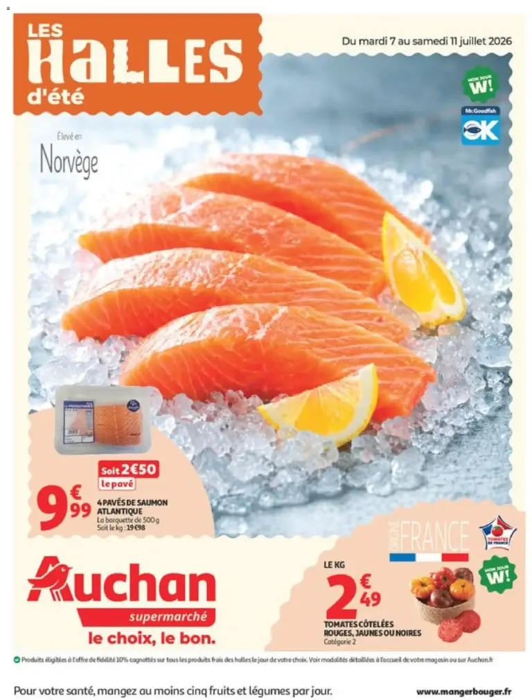 Auchan Tops, Halles supers à partir du 07/07/2026