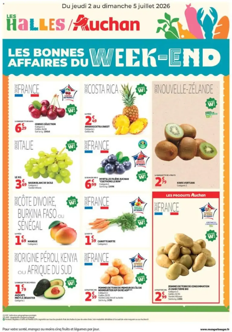 Auchan les bons plans du week end dans votre hyper à partir du 02/07/2026