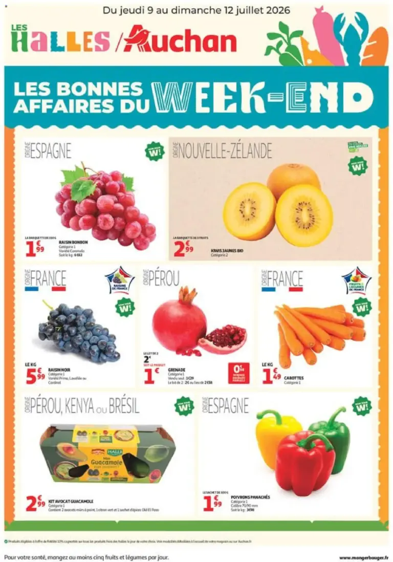 Auchan les bons plans du week end dans votre hyper à partir du 09/07/2026