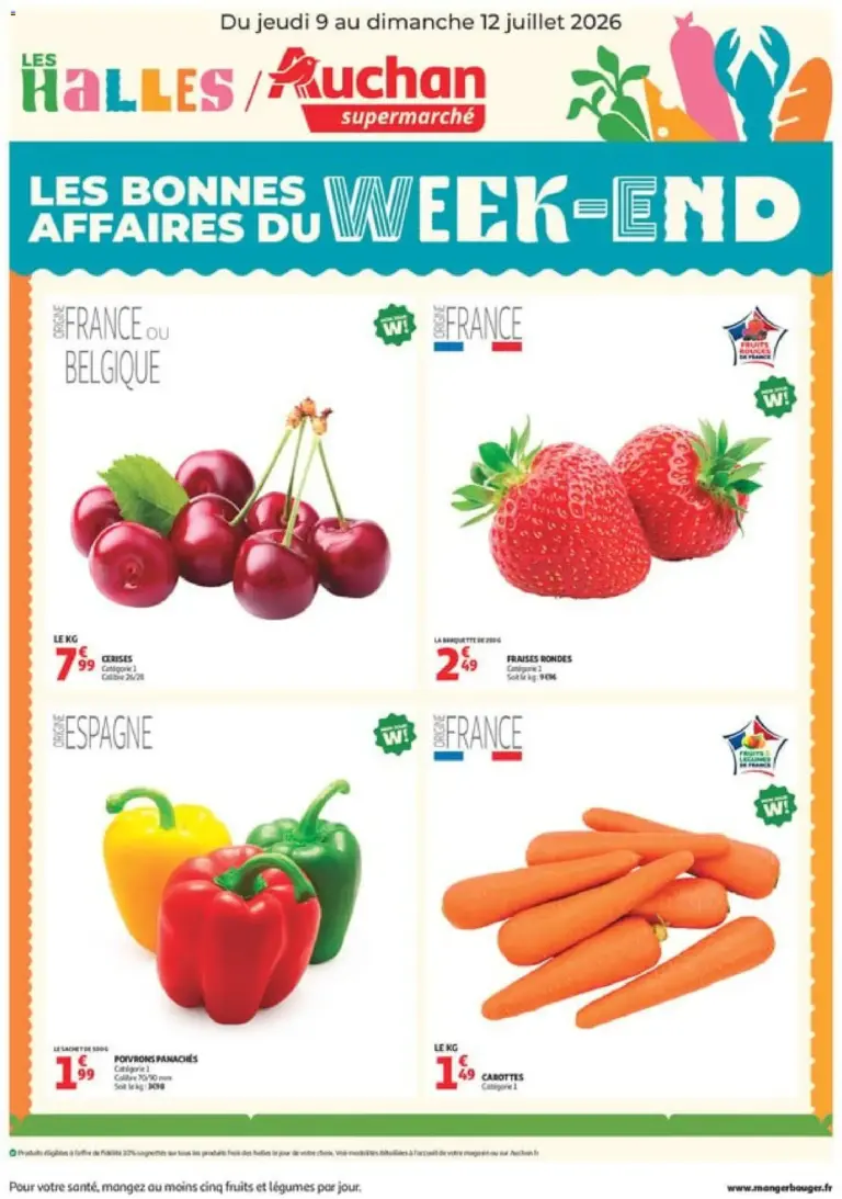 Auchan les bons plans du week end dans votre super à partir du 09/07/2026