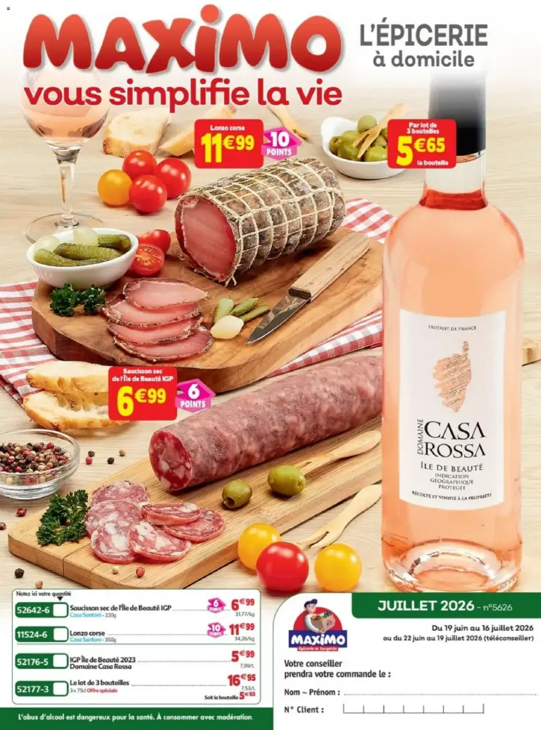 Maximo catalogue epicerie à partir du 22/06/2026