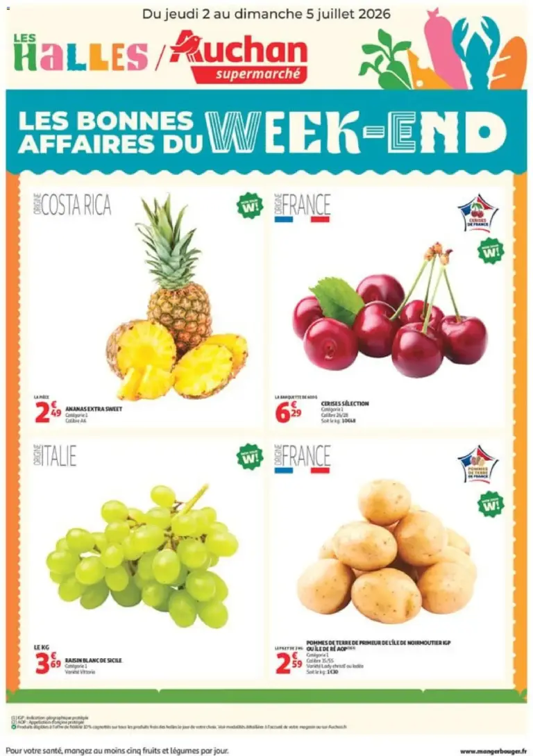 Auchan Les bons plan du week end dans votre super à partir du 02/07/2026