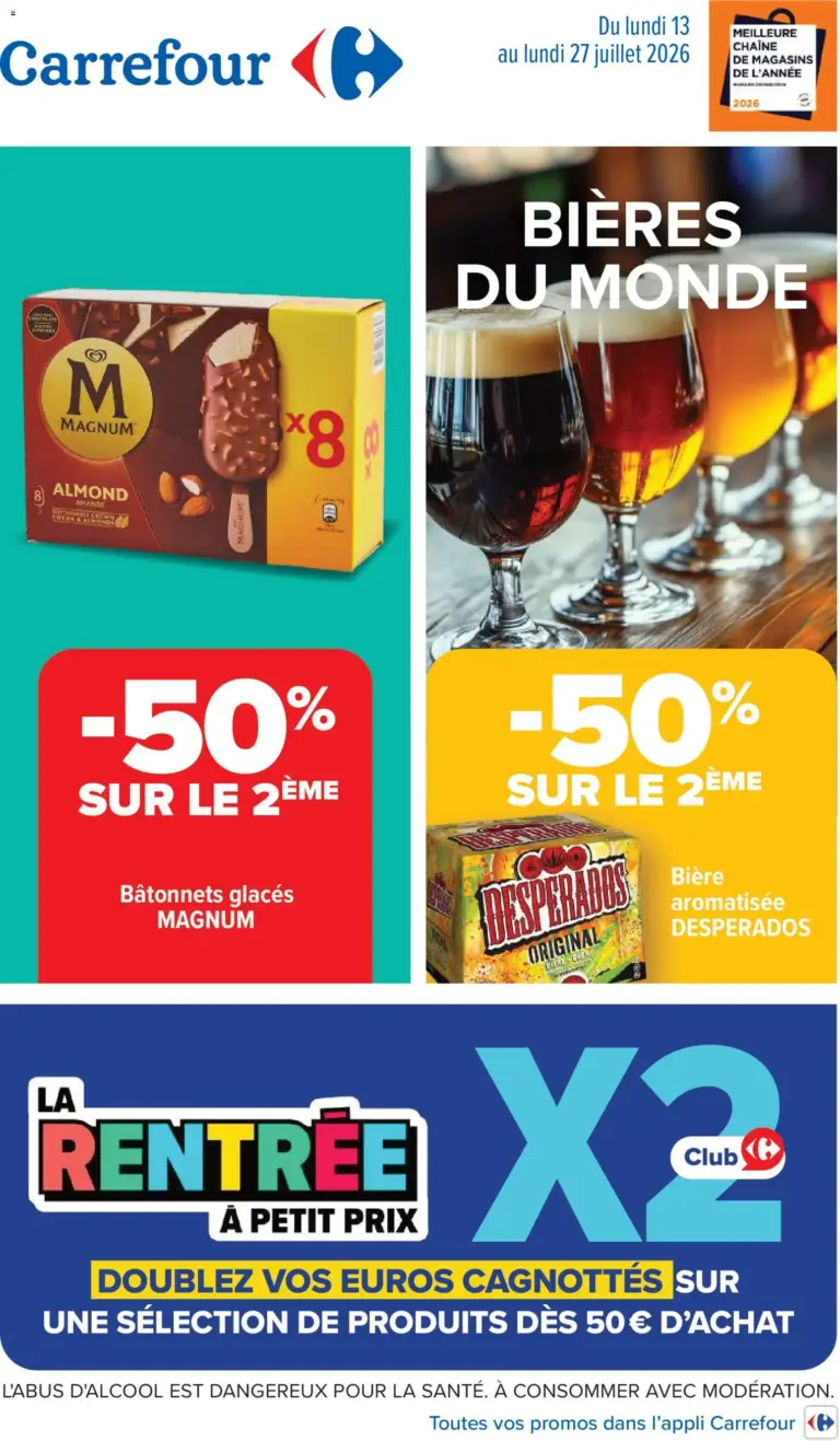 Carrefour Bières du monde à partir du 13/07/2026