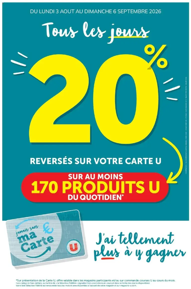 Hyper U Ma sélection Carte U Aout