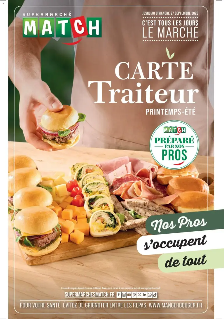 Match Supermarché CARTE Traiteur