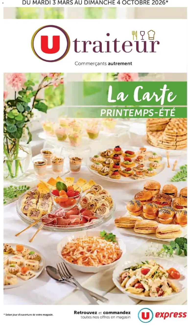 U Express La carte Printemps Été