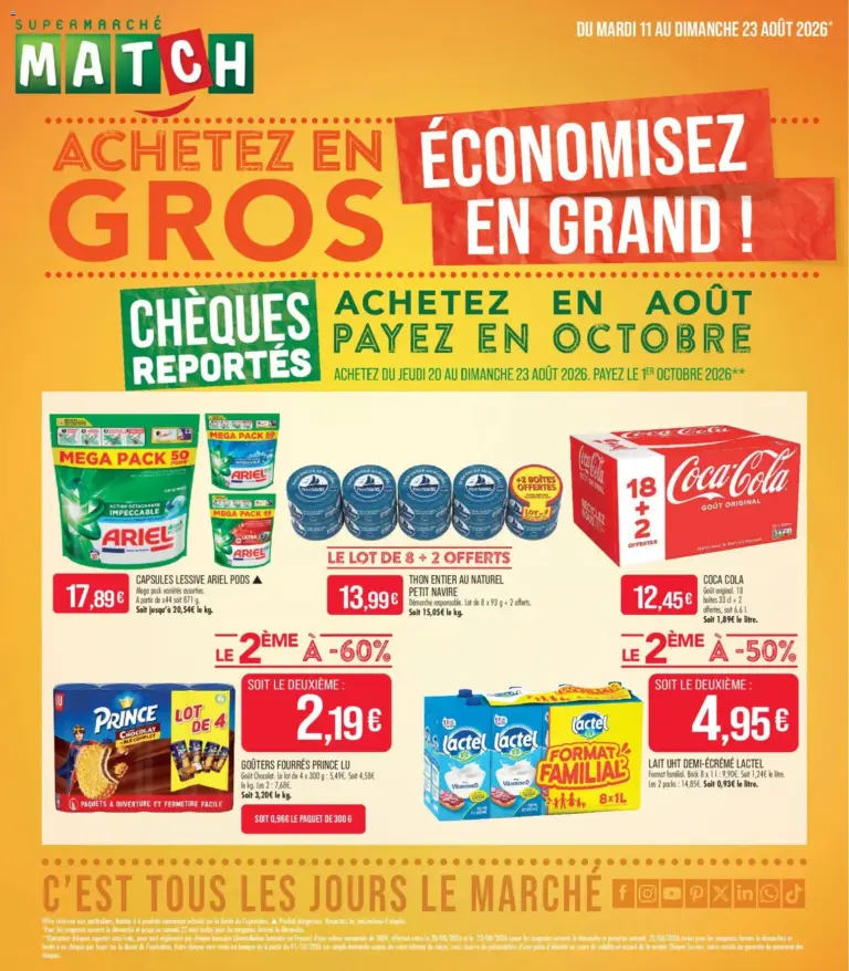 Match Supermarché catalogue à partir du 11/08/2026