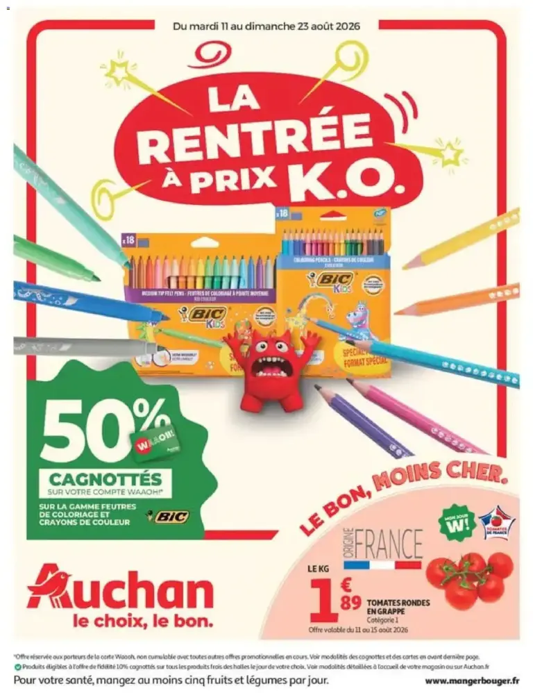Auchan catalogue à partir du 11/08/2026