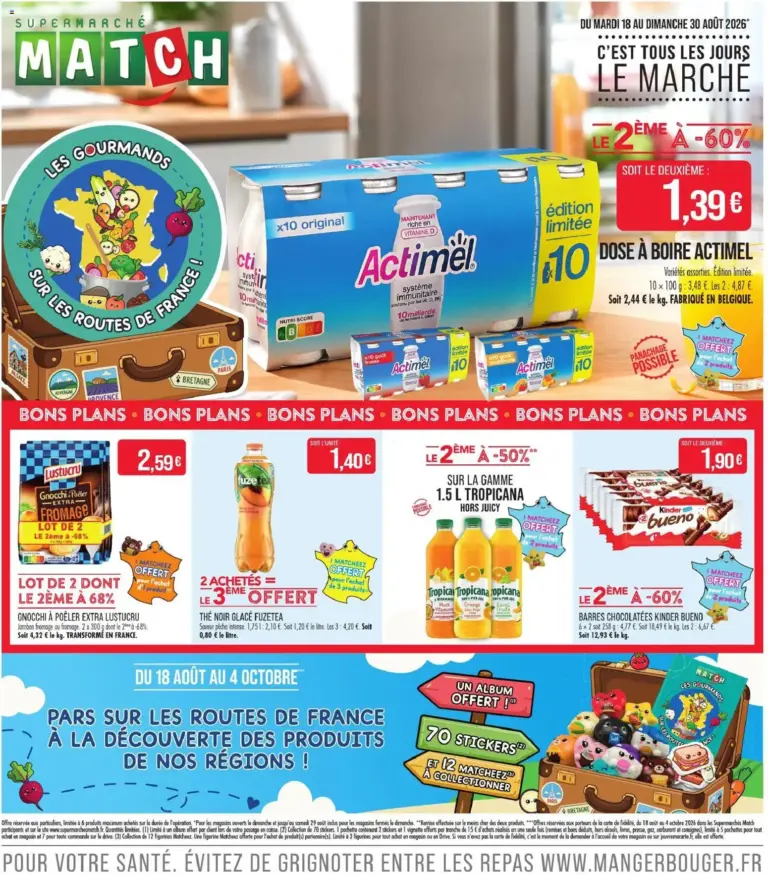 Match Supermarché Les jours le marché à partir du 18/08/2026