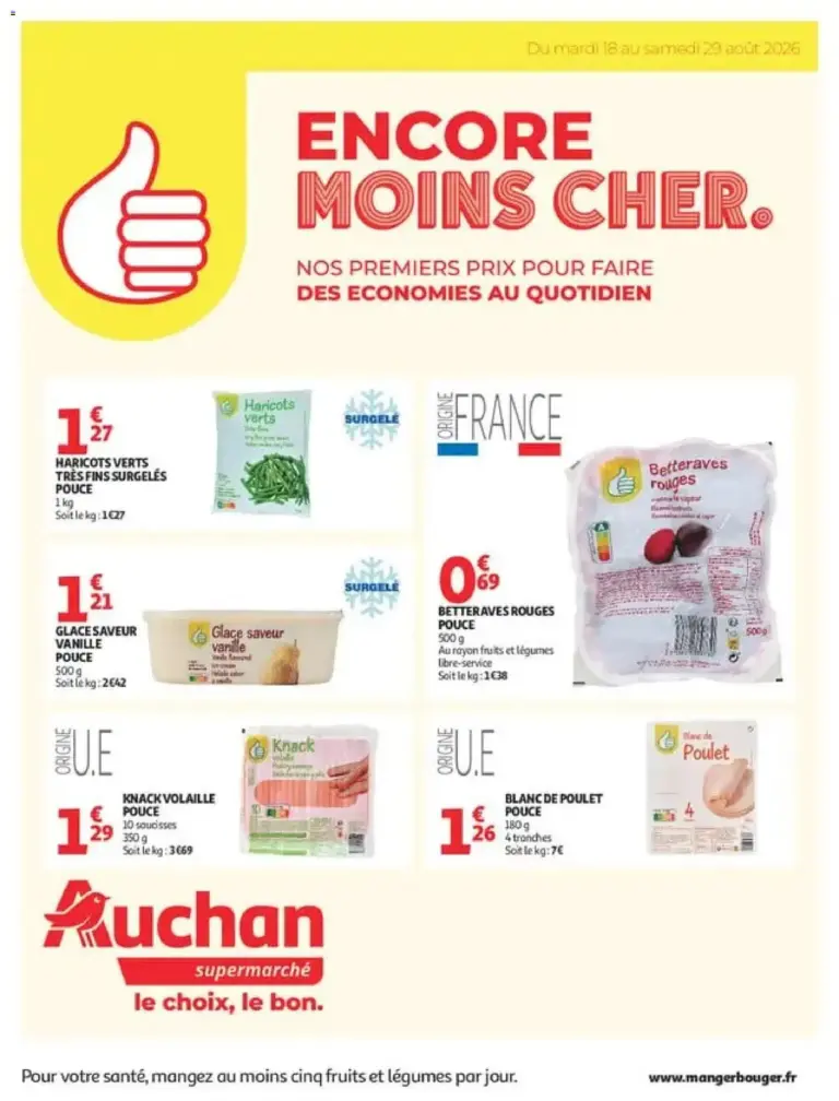 Auchan Encore Moins Cher à partir du 18/08/2026
