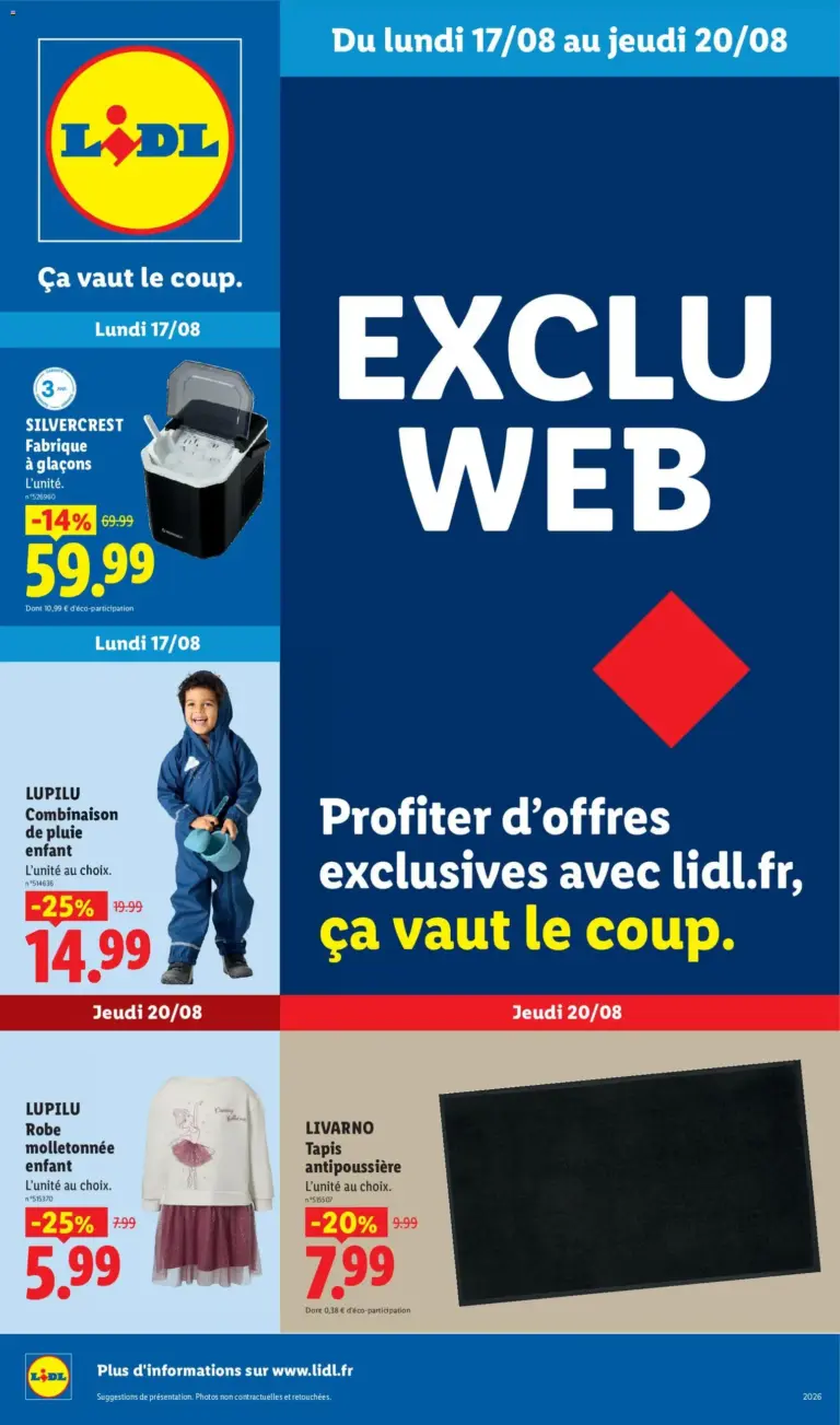 Catalogue LIDL du 17/08/2026