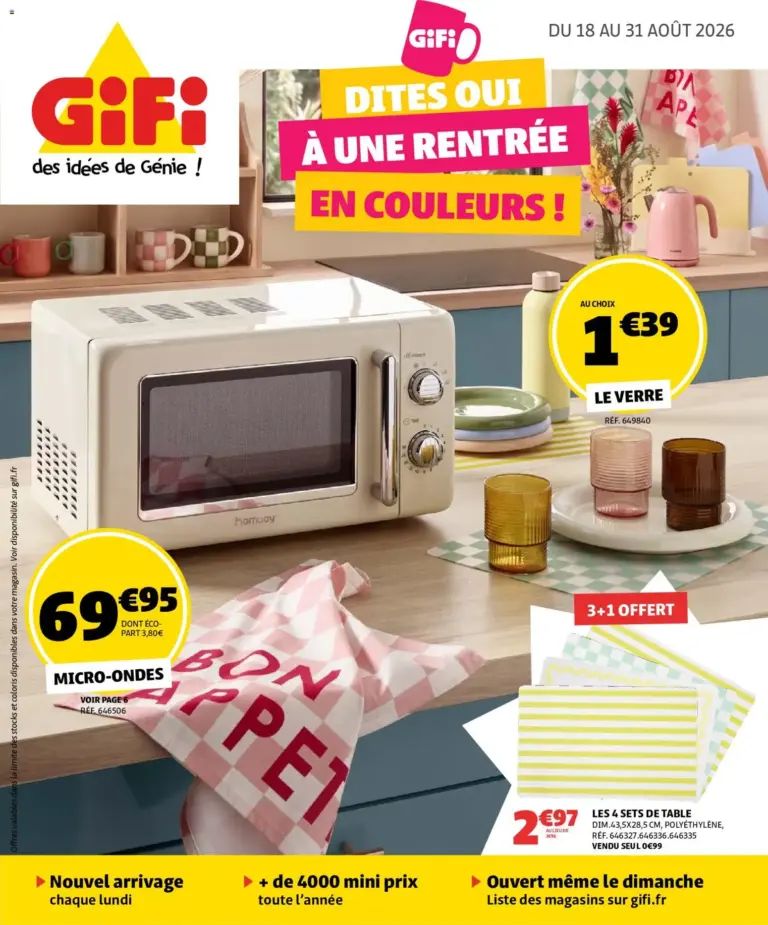 GiFi catalogue à partir du 18/08/2026