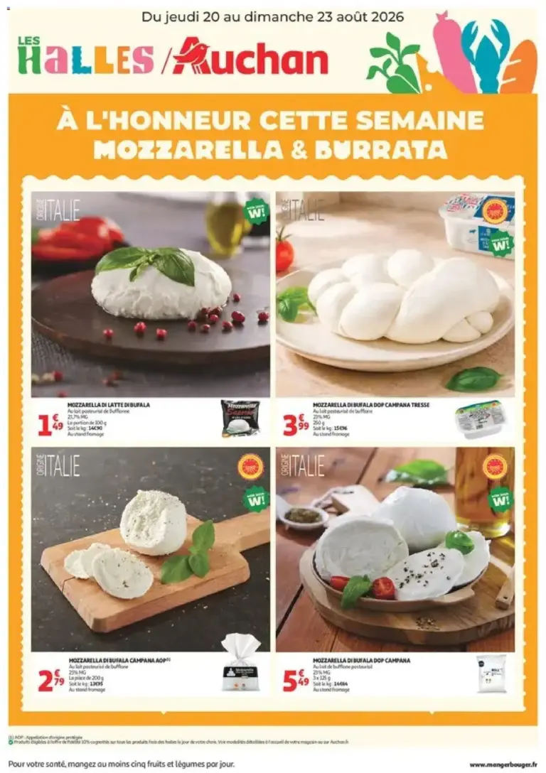 Auchan Bons plans du week end à partir du 20/08/2026