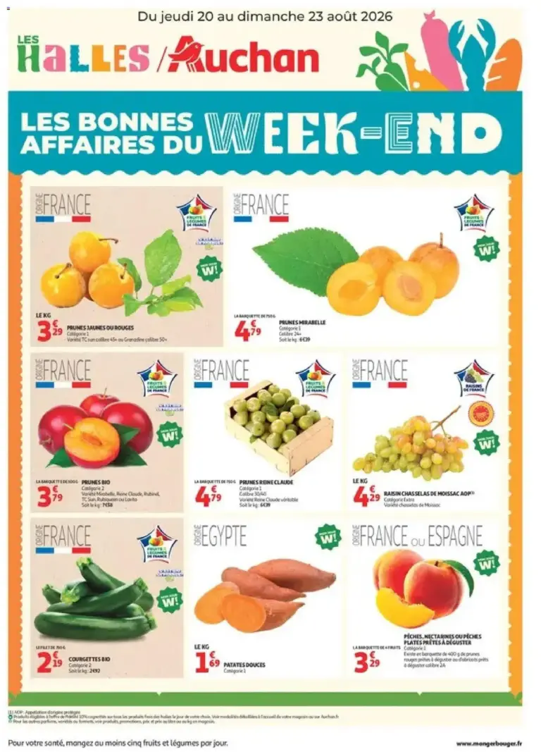 Auchan les bons plans du week end dans votre hyper à partir du 20/08/2026