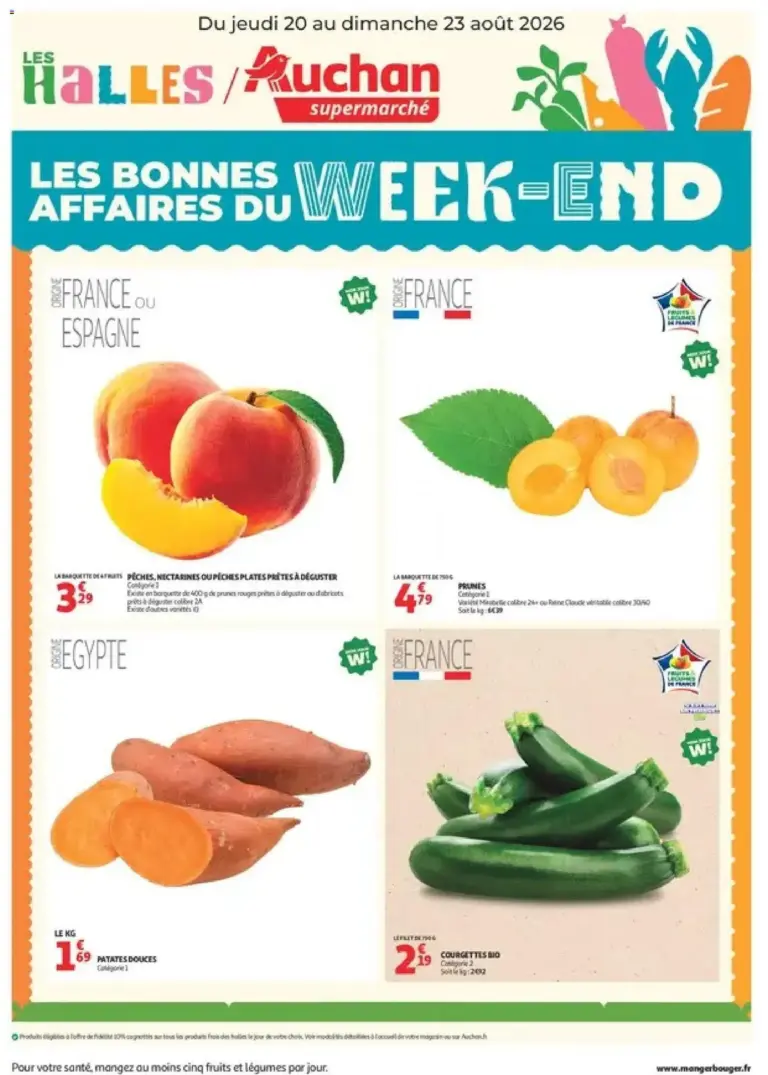 Auchan les bons plans du week end dans votre super à partir du 20/08/2026