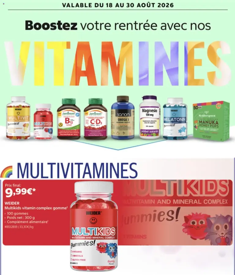 Costco Selection Vitamines à partir du 18/08/2026