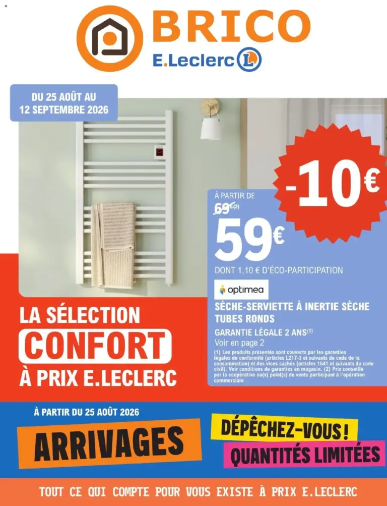 Brico E.Leclerc Arrivages bricolage à partir du 25/08/2026