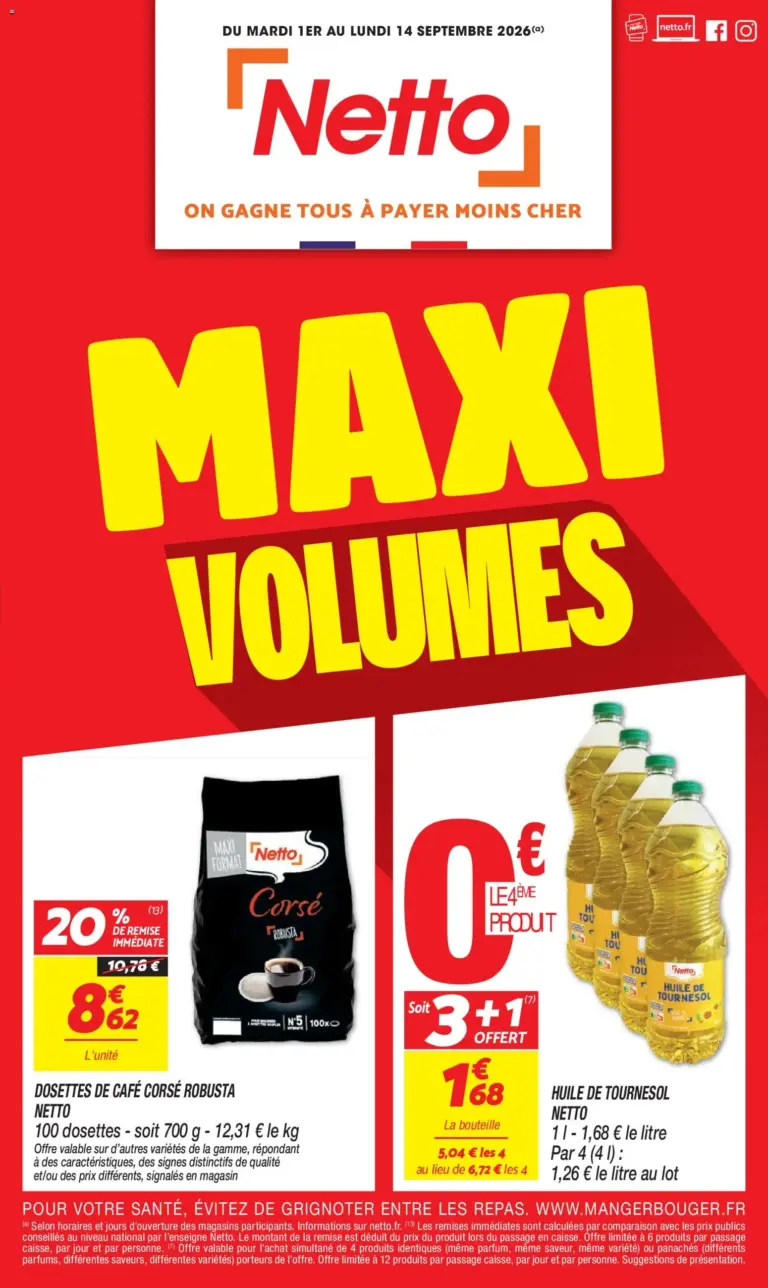 Netto catalogue à partir du 01/09/2026