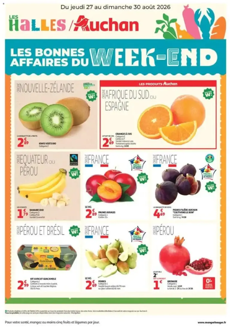 Auchan les bons plans du week end dans votre hyper à partir du 27/08/2026